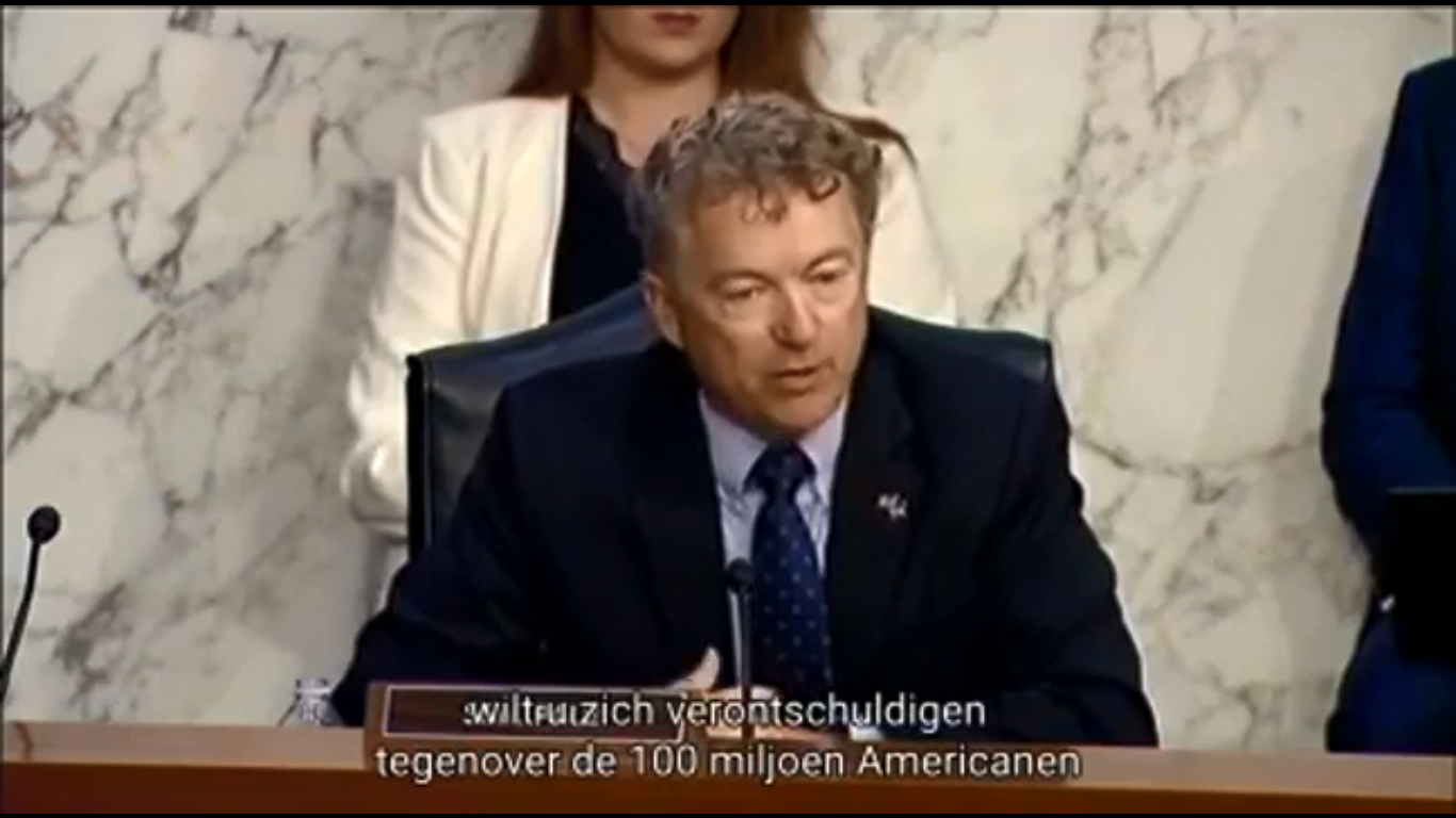 Senator Paul about Naturally Immunity and Science